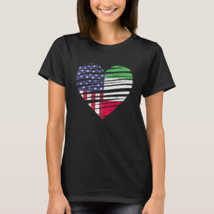 Italy American Grown Heart USA Patriot Heritage Mo T-Shirt