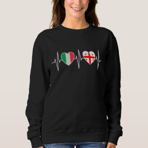 Italy And Georgia Georgian Flag Flags Sweatshirt