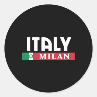 Italy And Italian City Of Milan Classic Round Sticker