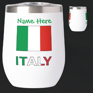 Italy and Italian Flag Green Personalisation 