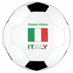Italy and Italian Flag Green Personalisation  Soccer Ball