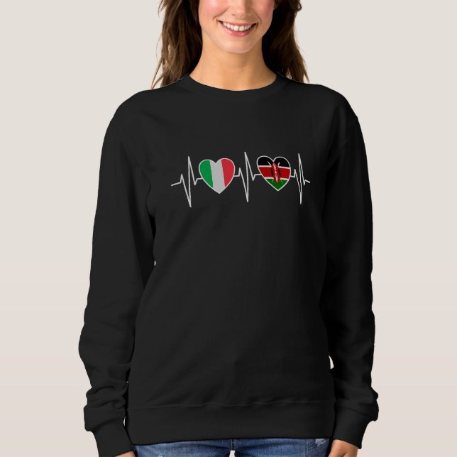 Italy And Kenya Kenyan Flag Flags Premium Sweatshirt (Front)
