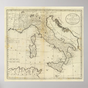 Italy and Sardinia Poster