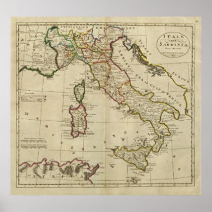Italy, and Sardinia Poster