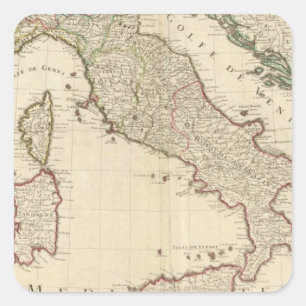 Italy and Slovenia 2 Square Sticker