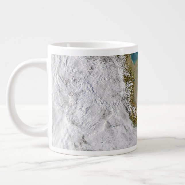 Italy And The Adriatic Sea. Large Coffee Mug (Left)