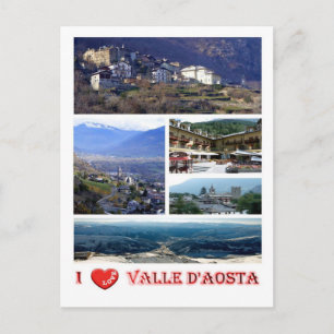 Italy - Aosta Valley - I Love - Postcard