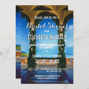 Italy Arches Elegant Bridal Shower Invitation