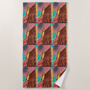 Italy architecture painting beach towel