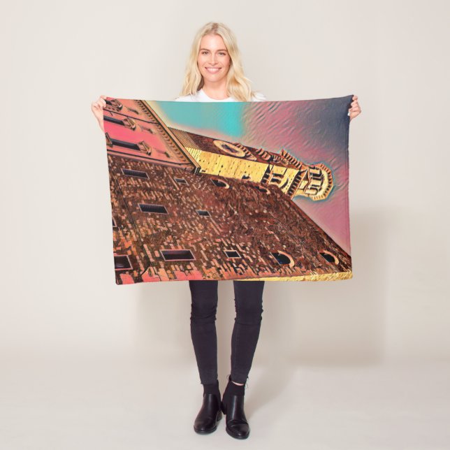 Italy architecture painting fleece blanket (In Situ)