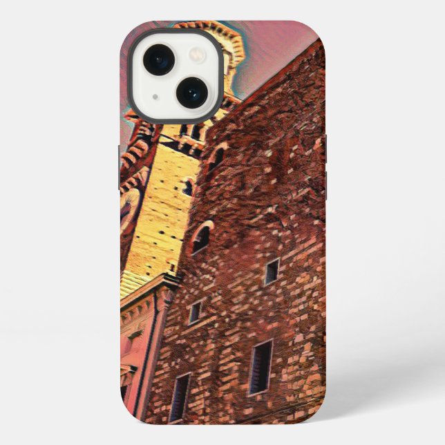 Italy architecture painting iPhone case (Back)