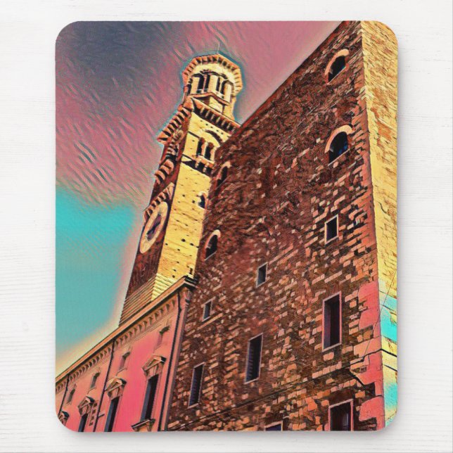 Italy architecture painting mouse pad (Front)
