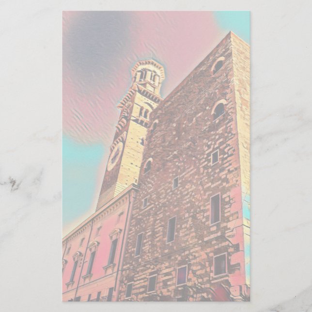 Italy architecture painting stationery (Front)