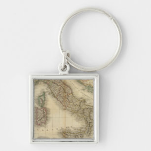 Italy Atlas Map Key Ring