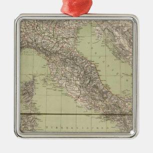 Italy Atlas Map Metal Ornament