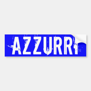 Italy "AZZURRI" Bumper Sticker