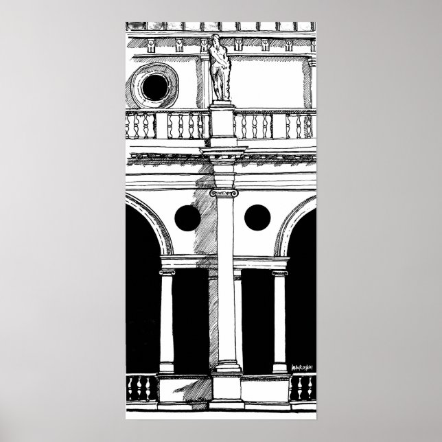 Italy Basilica Palladiana Travel Art Print (Front)