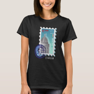 Italy Basilica Vatican Stamp Italophile Souvenir T-Shirt