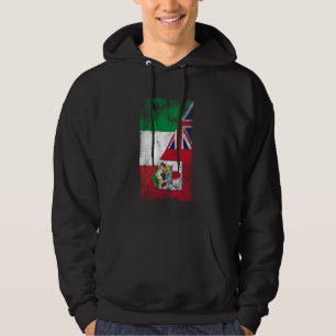 Italy Bermuda Flags - Italian Bermudan, Bermudian Hoodie
