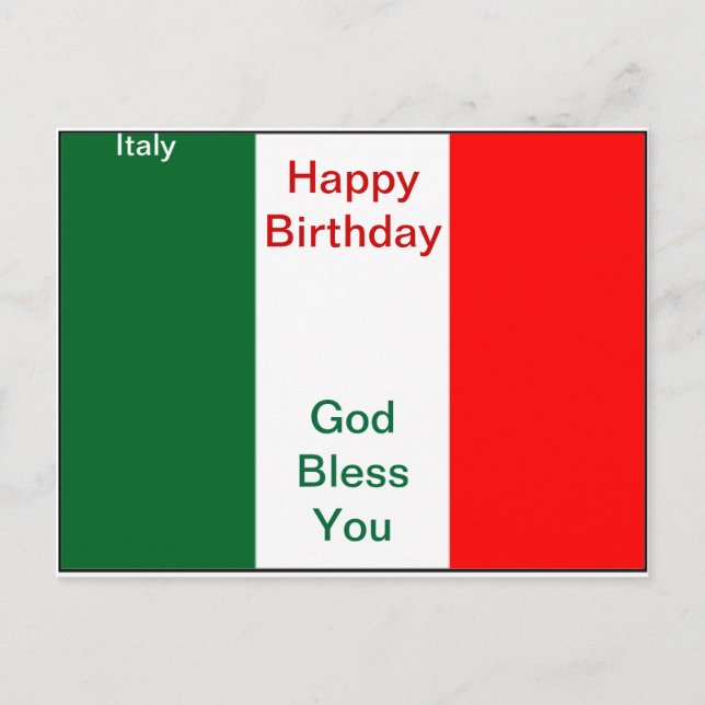 Italy birthday postcard (Front)