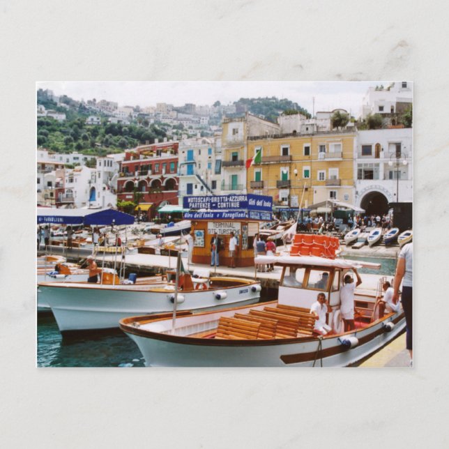 Italy, Boat terminus, Capri Postcard (Front)