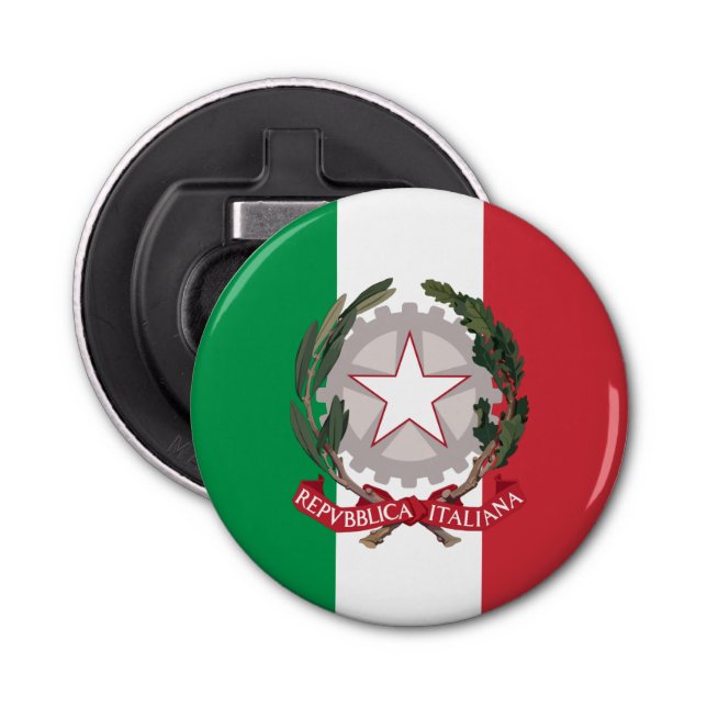 Italy Bottle Opener, Italian Flag, Emblem / Party Bottle Opener (Front)