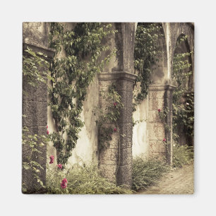 Italy, Brescia Province, Gardone Riviera. Garden Magnet