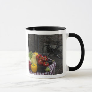 Italy, Brescia Province, Gargnano. Table with 2 Mug