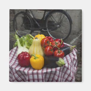 Italy, Brescia Province, Gargnano. Table with Magnet