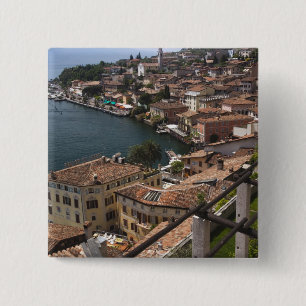 Italy, Brescia Province, Limone sul Garda. Town 15 Cm Square Badge