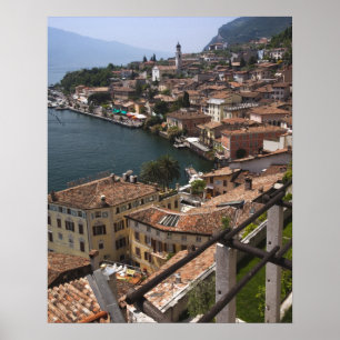Italy, Brescia Province, Limone sul Garda. Town Poster