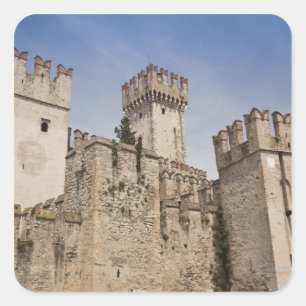 Italy, Brescia Province, Sirmione. Castello 2 Square Sticker