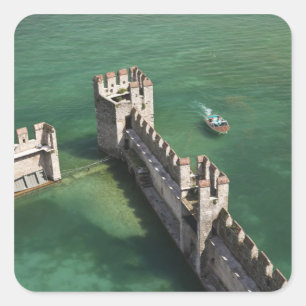 Italy, Brescia Province, Sirmione. Castello 3 Square Sticker