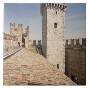 Italy, Brescia Province, Sirmione. Castello 4 Ceramic Tile