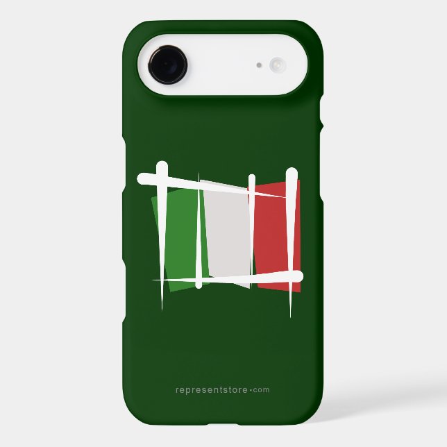 Italy Brush Flag Case-Mate iPhone Case (Back)