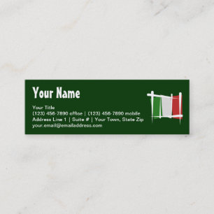 Italy Brush Flag Mini Business Card