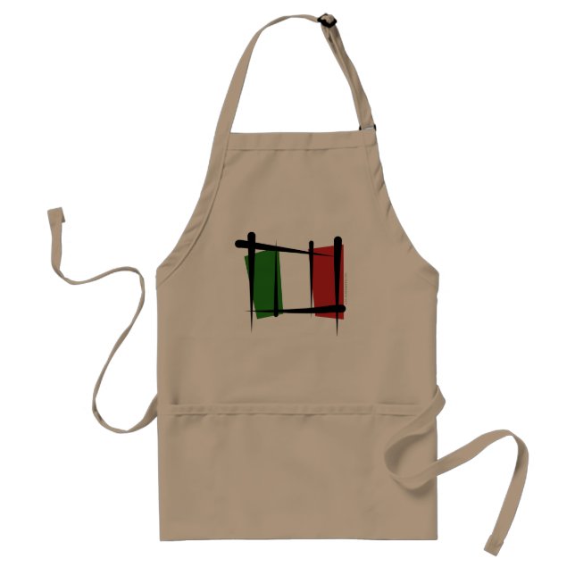 Italy Brush Flag Standard Apron (Front)