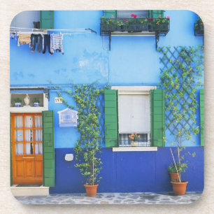 Italy, Burano. A colourful house in Burano near Coaster