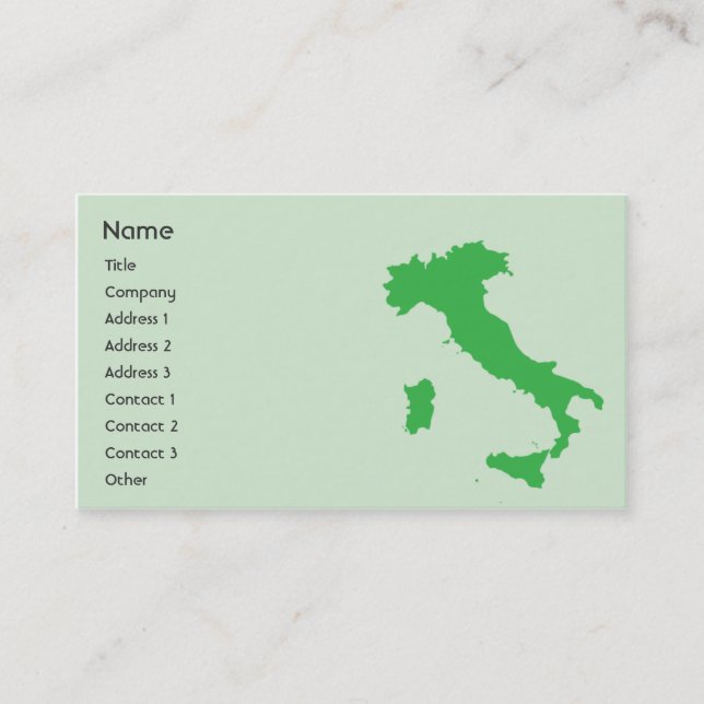 Italy - Business Business Card (Front)