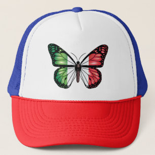 Italy butterfly monarch flag trucker hat
