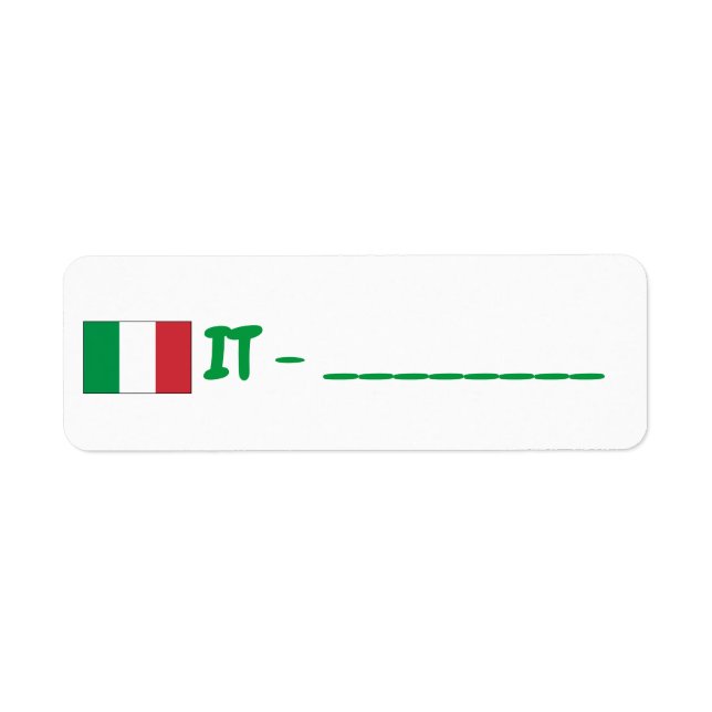 Italy by post crossing return address label (Front)