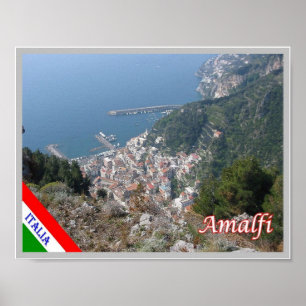 Italy - Campania - Amalfi - Aerial View - Poster