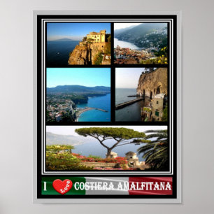 Italy - Campania - Amalfi Coast - I Love - Poster