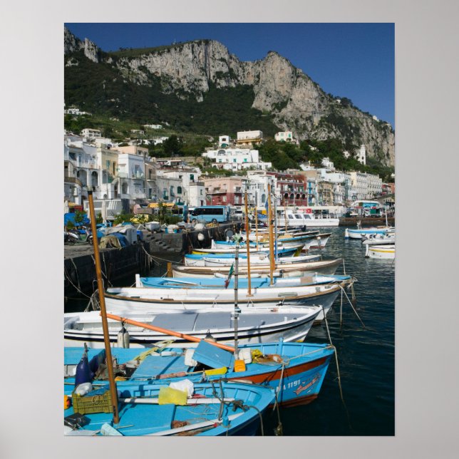 ITALY, Campania, (Bay of Naples), CAPRI: Marina Poster (Front)
