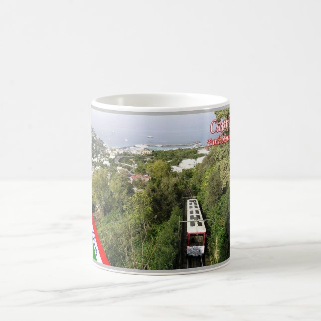 Italy - Campania - Capri - The Funicular - Coffee Mug (Center)