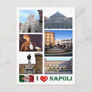 Italy - Campania - Naples - I Love - Postcard
