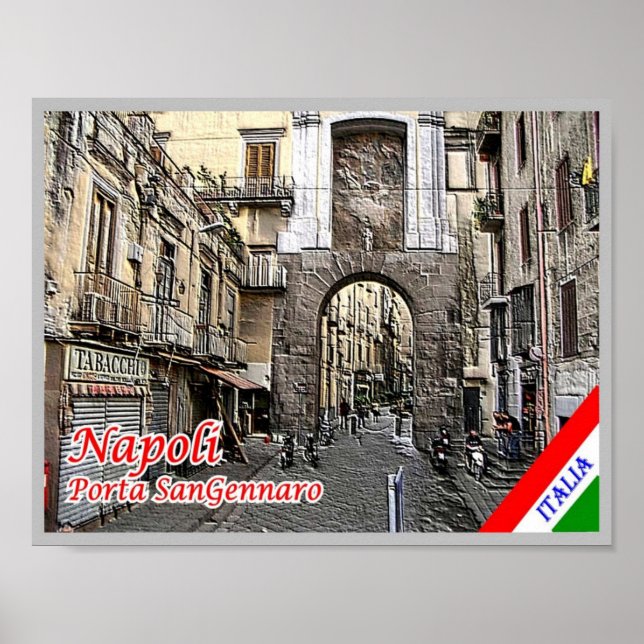 Italy - Campania - Naples - Porta San Gennaro - Poster (Front)