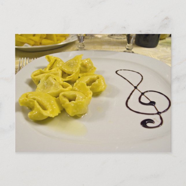 Italy, Cento. A plate of cheese tortellini Postcard (Front)