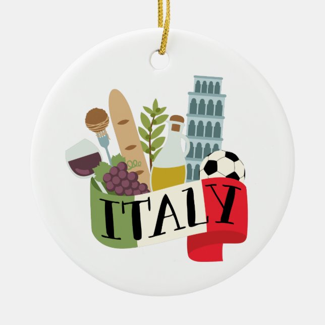 Italy Ceramic Ornament (Front)