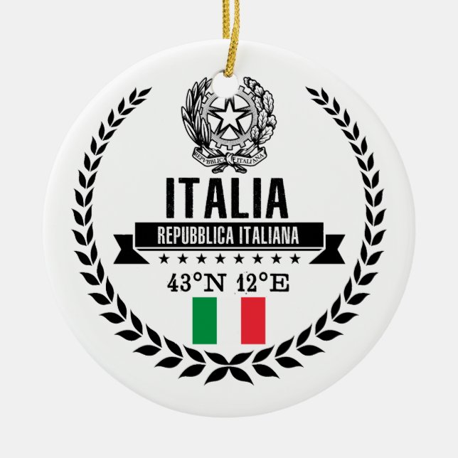 Italy Ceramic Tree Decoration (Front)